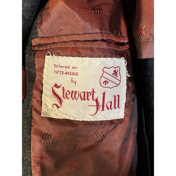Stewart Hall 5th Ave Blazer 42 Wool Coat Jacket Retro Old money 3 Button - Picture 3 of 8